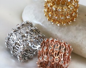 925 Sterling Silber Ring Armreif