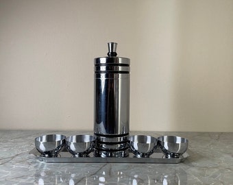 Chase Chrome Gaiety Cocktail Set w/Tray & 4 Cups