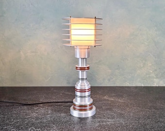 3D-Printed Pattyn-Inspired Streamline Deco Modern Retro Futuristic Disc Lamp – ART LITE mini™ P310