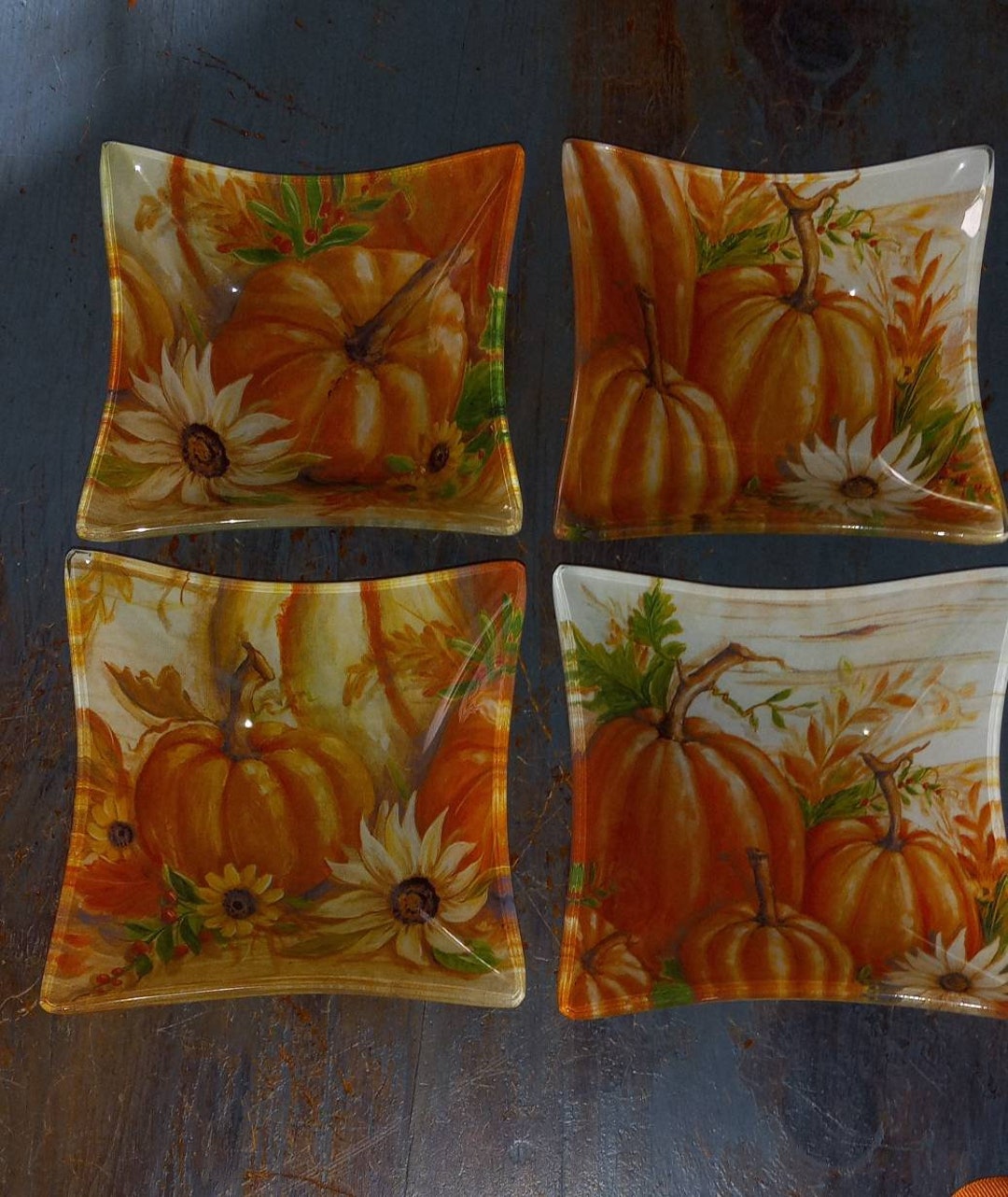 Prima Design Prima Designs Set of 4 Small Bowls With Pumpkin Motif. New but Pre ...
