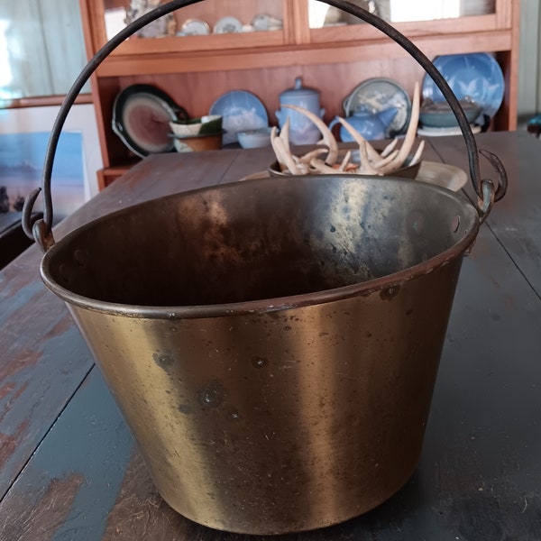 Antique Brass Bucket Etsy