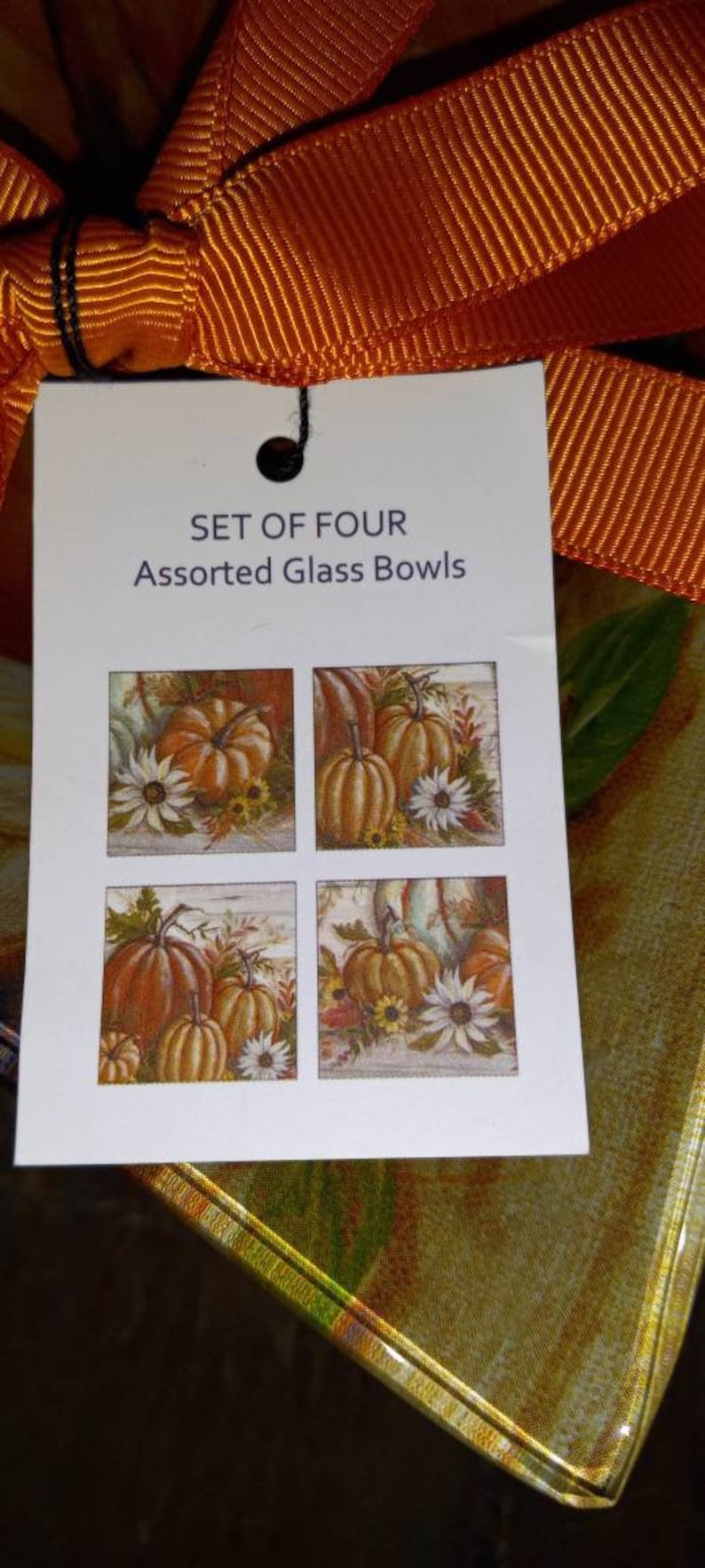 Prima Design Prima Designs Set of 4 Small Bowls With Pumpkin Motif. New but Pre ...