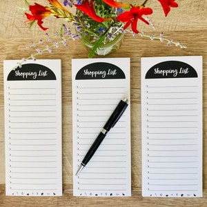 3 Pack Magnetic Shopping Lists, Magnetic Shopping List Pad, Shopping List Bundle