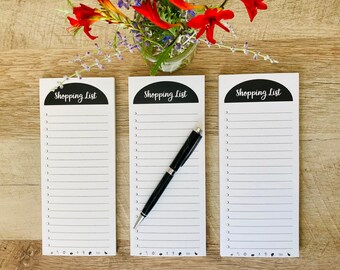 3 Pack Magnetic Shopping Lists, Magnetic Shopping List Pad, Shopping List Bundle