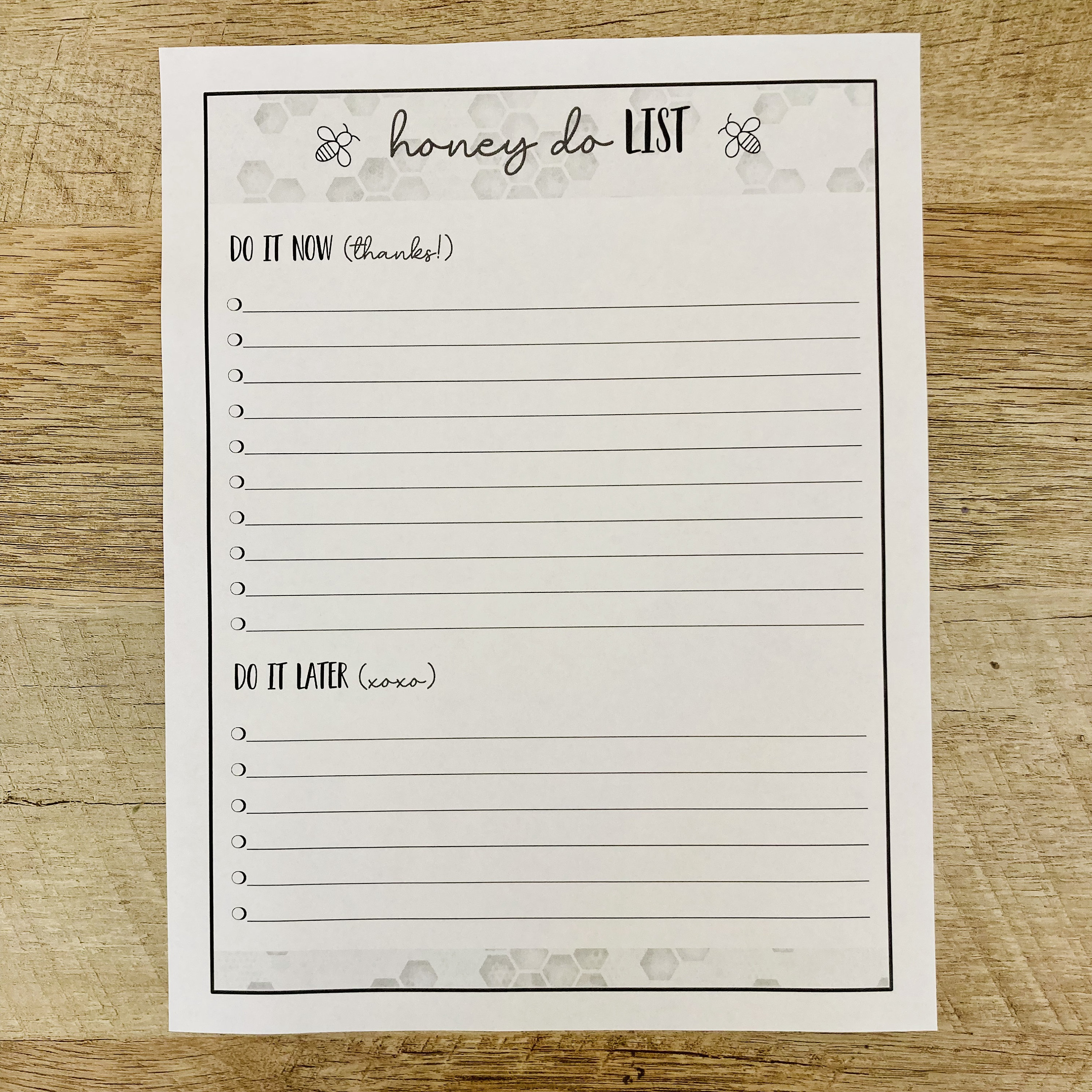 Printable Honey Do List, Honey Bee to Do List - Etsy