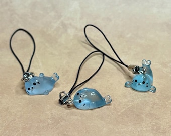 Seal Pup Phone Charm- Glow in the Dark- Kawaii- Phone Accessory