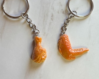 Chicken Wing- Chicken Drumstick- Unique- Food Keychain