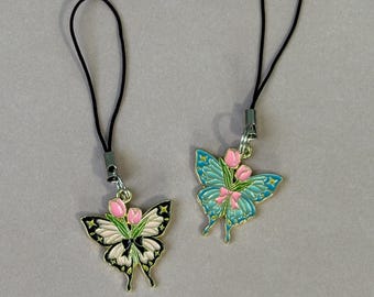 Butterfly Phone Charm- Flower- Insect- Phone Accessory