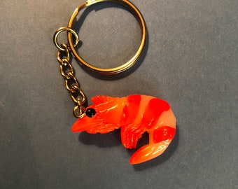 Shrimp- Sea Creature- Unique Keychain Kawaii- Jumbo Shrimp