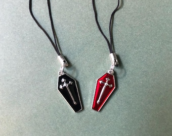 Coffin Phone Charm- Vampire - Phone Accessory