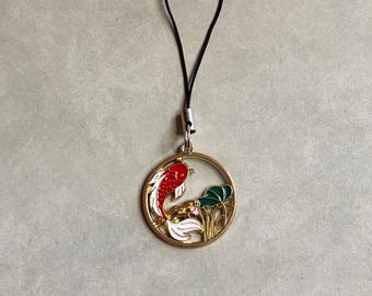 Lucky Koi Fish Phone Charm - Koi Fish Enamel Charm - Fish Charm - Phone Accessory