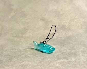Whale Shark Phone Charm- Kawaii Sea Creature- Glow in the Dark
