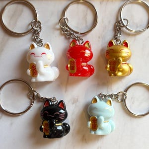 Maneki Neko Keychain - Etsy