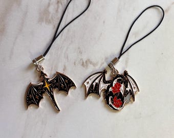 Dragon Phone Charm- Kawaii Fantasy Accessory- Flowers