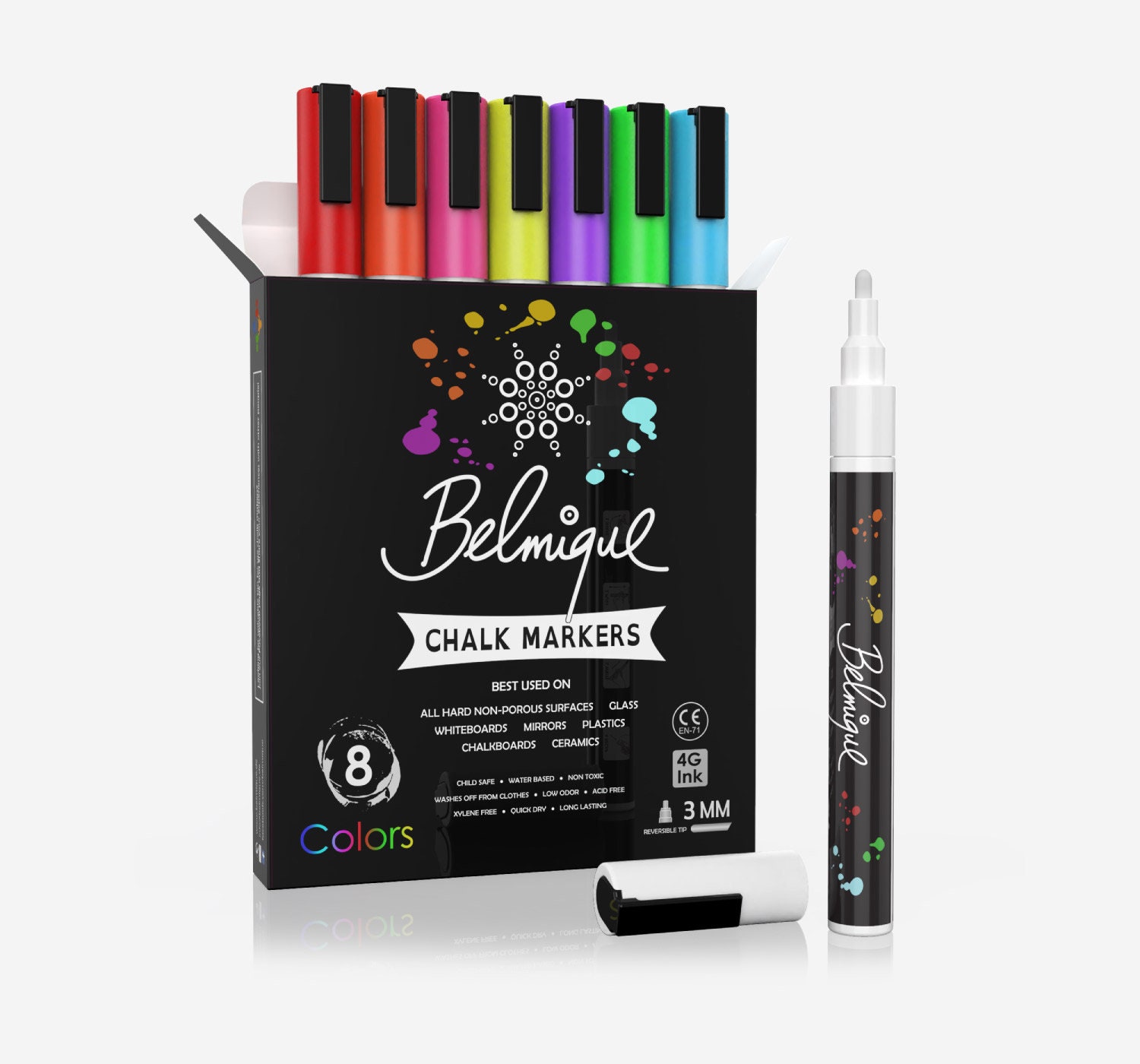 Blami Arts Pennarelli Lavagna Cancellabili 10 Pacco Gesso Liquido per  Lavagna Marker Pennarelli Chalk Pens Pennarelli Lavabili per Bambini  Pennarelli per Lavagna Bianca Cancellabile : : Cancelleria e  prodotti per ufficio