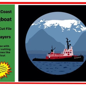 Vancouver Tugboat Shadowbox SVG