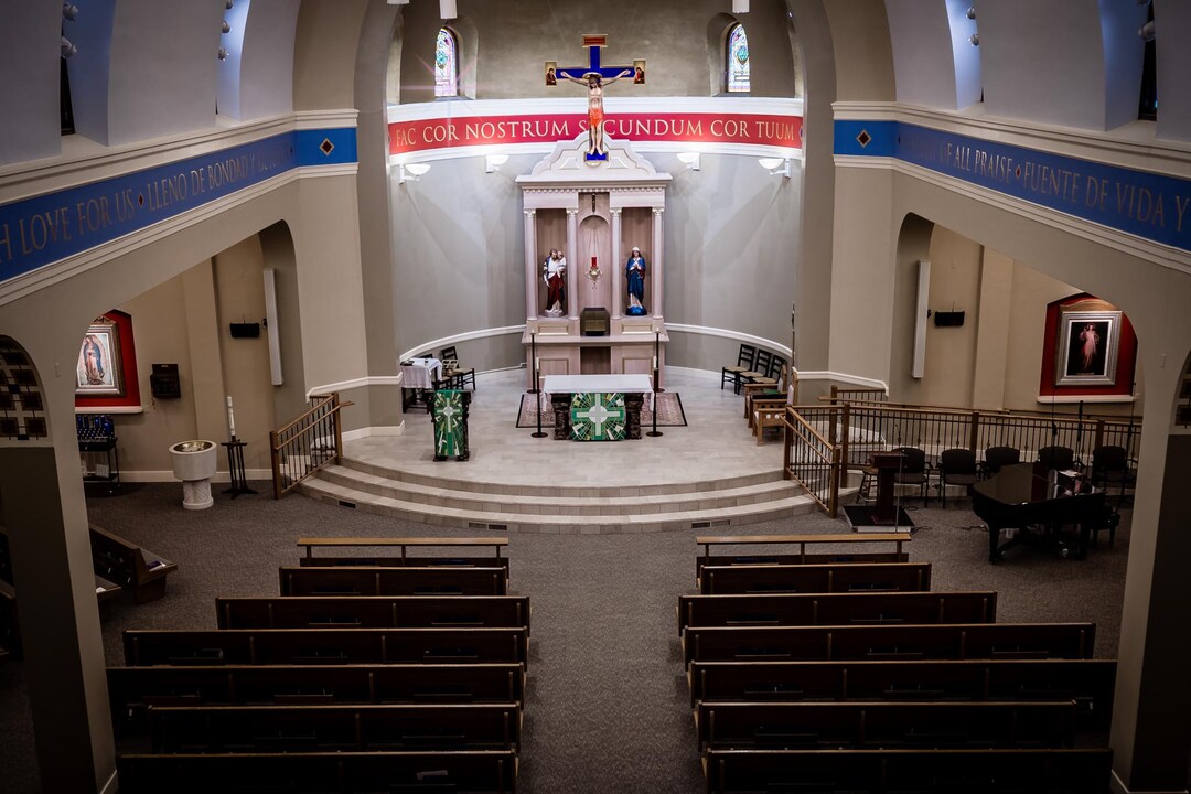 Sacred Heart Church Altar From Balcony Ordinary Time Owatonna MN Canvas or Print Etsy