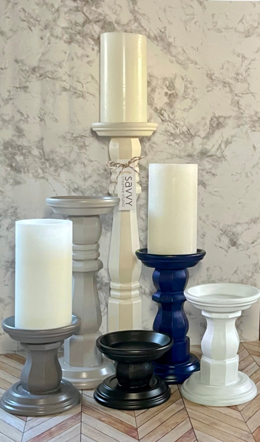 Handcrafted Pillar Candle Holder Decorative Pedistal/riser Various ...