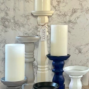 Handcrafted Pillar Candle Holder | Decorative Pedistal/Riser | various color & height options