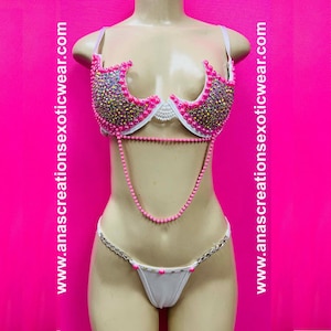 exotic dancer outfit, exotic dancewear, rhinestone bra