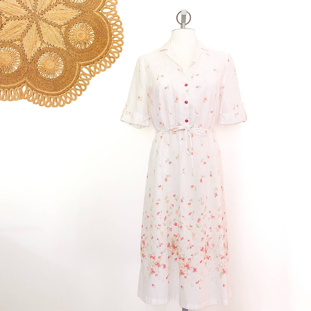 Vintage 1950s Retro Cottagecore Dress Fairy Floral A-line - Etsy