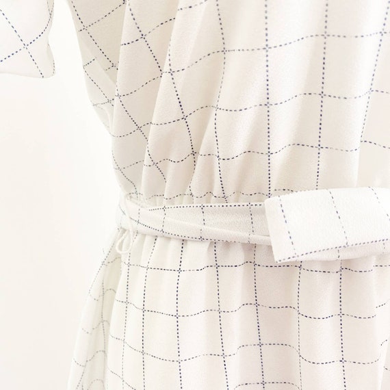 Vintage Cottagecore Windowpane A-Line Shirt Dress… - image 7