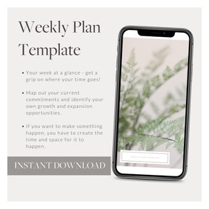 Weekly Plan Template