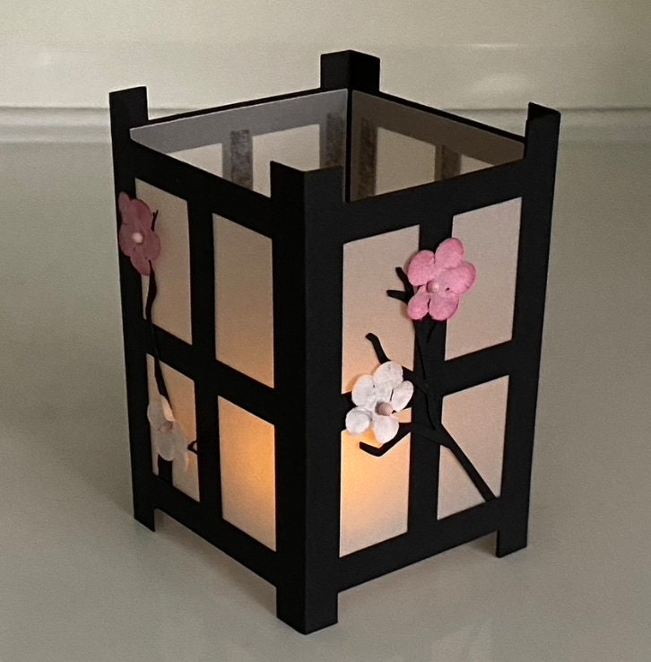 Paper Vellum 4.5 Tall Lantern Japanese Cherry Blossom Etsy