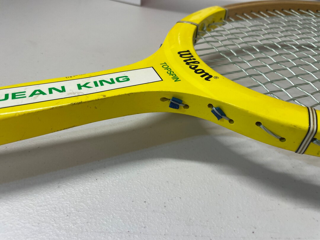 Billie Jean King Wooden Tennis Racquet Wilson Topspin Etsy
