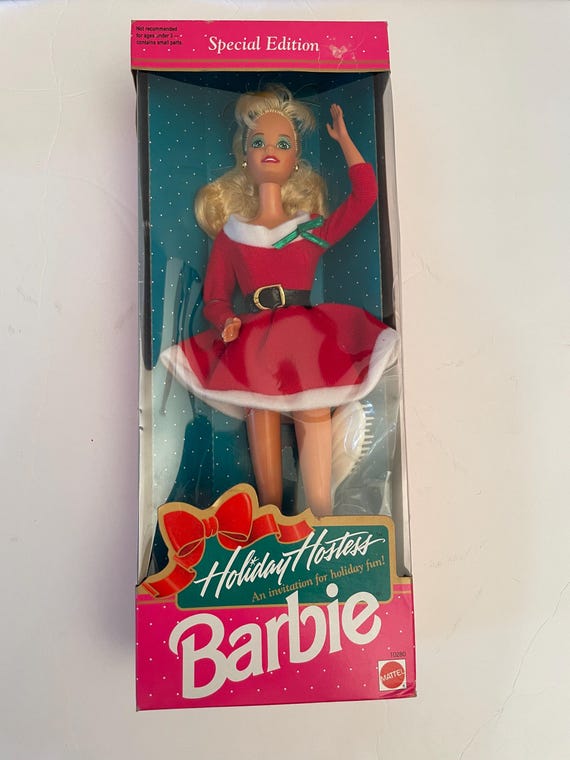 Barbie Holiday Hostess Green Eyes Special Edition 1992 in Box - Etsy