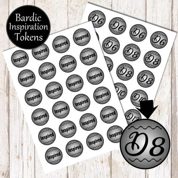 Bardic Inspiration-tokens voor DnD 5e een geweldige DnD-tool.