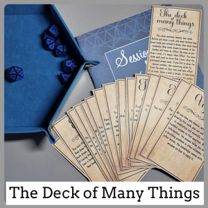 Deck of many things for your  DnD 5e campaign, download and print