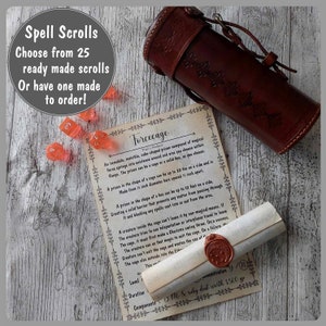DnD Spell Scrolls, Choose from 25 ready-made ones or choose one of your own!