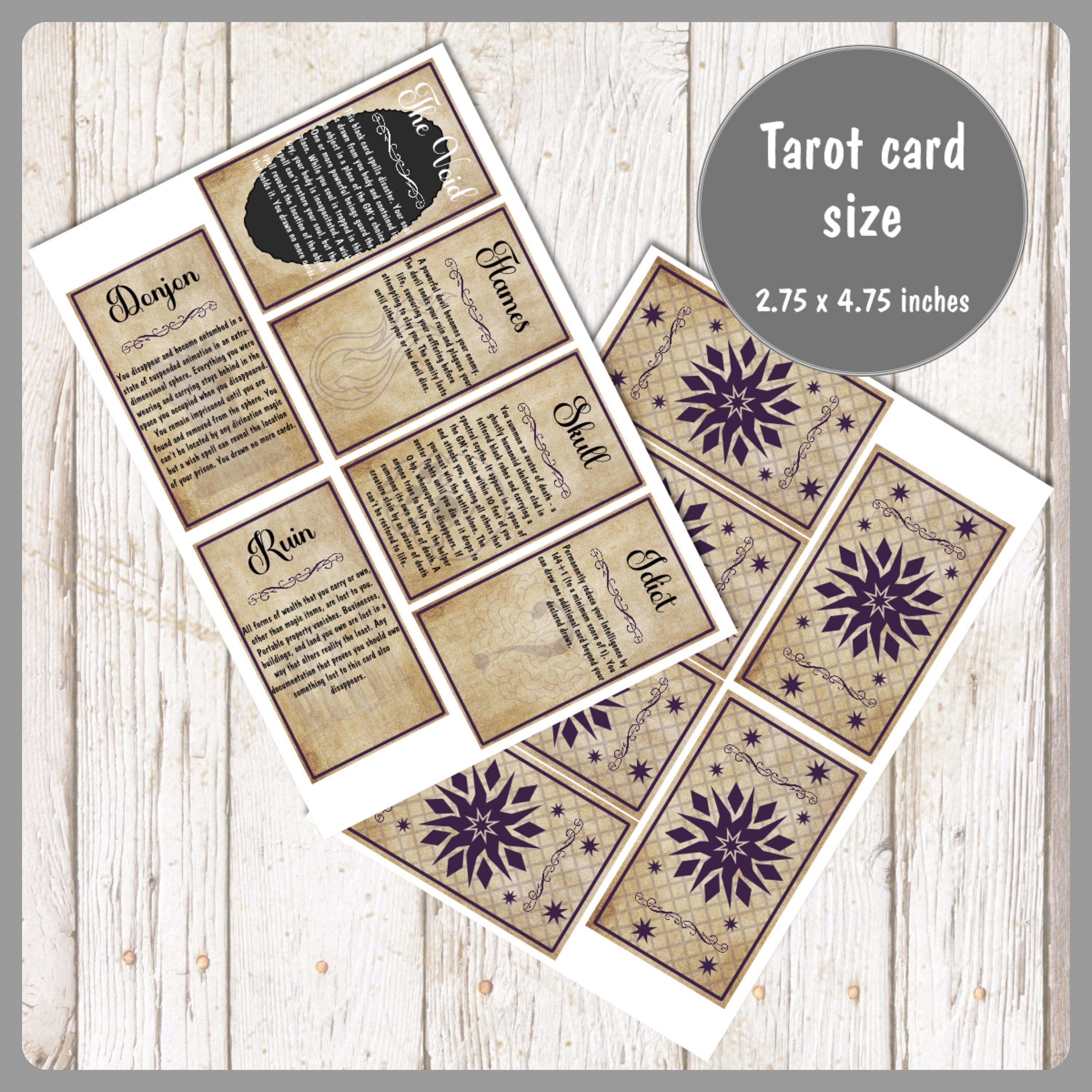 Deck of Many Things for Your Dnd 5e Campaign, Download and Print - Etsy