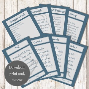 Printable Burglars Pack for Dnd 5e, Great Player and DM Tool ...