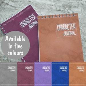 Character Journal/Notebook for DnD 5e Campaign, 5 colours, side/top binding, choose to include spell tracking or not, spiral bound, A5 size
