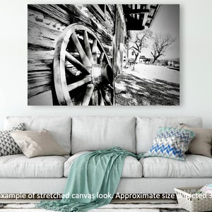 Wagon Wheel Luray Virginia Black and White Photograph Digital Download Print at Home image 1