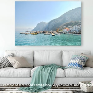 Marina Grande with Cliffs Capri Italy Color Photograph Print