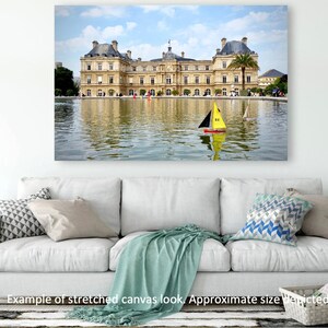 Jardin du Luxembourg Fountain Boats in Paris Color Photograph Print