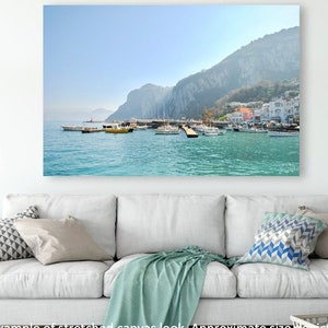 Marina Grande with Cliffs Capri Italy Color Photograph Digital Download Print at Home