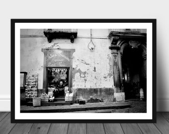 Fattoria Terranova Sorrento Italy Black and White Photograph Digital Download Print at Home