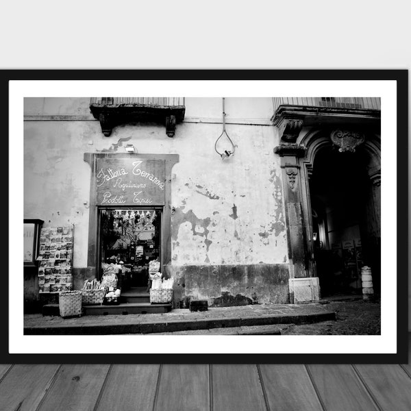 Fattoria Terranova Sorrento Italy Black and White Photograph Digital Download Print at Home