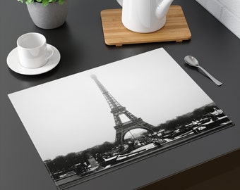 Classic Eiffel Tower Paris France Dinner Table Kitchen Placemat 100% Cotton Twill