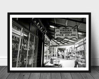 Italian Market (South 9th Street) Philadelphia Black and White Photograph Digital Download Print at Home