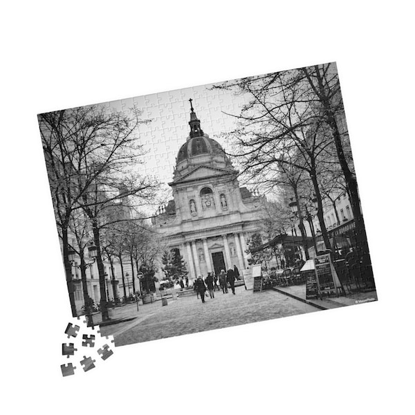 Universität Sorbonne Paris Frankreich Schwarz-Weiß-Puzzle (110, 252, 500-teilig)