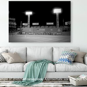 Fenway Park Green Monster at Night Boston Red Sox Black and White ...
