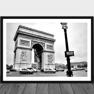 Arc de Triomphe Paris Black and White Photograph Digital Download Print at Home