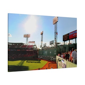 Fenway Park Green Monster Daytime Boston Red Sox Stretched Matte Color ...