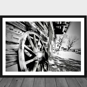 Wagon Wheel Luray Virginia Black and White Photograph Digital Download Print at Home image 2