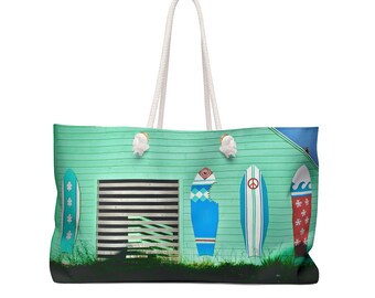 Outer Banks Surf Boards North Carolina Photograph Print Travel-Vacation-Beach-Weekender Bag